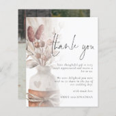 バジェットパンパスグラスオーバーレイ結婚フォト感謝していズ (正面/裏面)