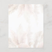 バジェットパンパスグラスタンブライダルシャワー招待 (裏面)