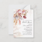 バジェットパンパスグラステラコッタブライダルシャワー ノートカード (正面)