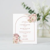 バジェットパンパスグラステラコッタ結婚式招待状 (スタンド正面)