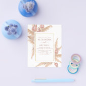 バジェットパンパスグラスフォトボホ結婚ズ チラシ (シングル)