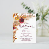 バジェットパンパスグラスフローラブライダルシャワー招待状 (スタンド正面)