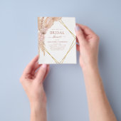 バジェットパンパスグラスブライダルシャワーボヘミアンボホ チラシ (手)