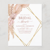 バジェットパンパスグラスブライダルシャワーボヘミアンボホ チラシ (正面)