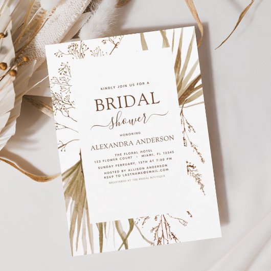 バジェットパンパスグラスボヘミアンボホブライダルシャワー