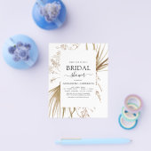 バジェットパンパスグラスボヘミアンボホブライダルシャワー チラシ (シングル)