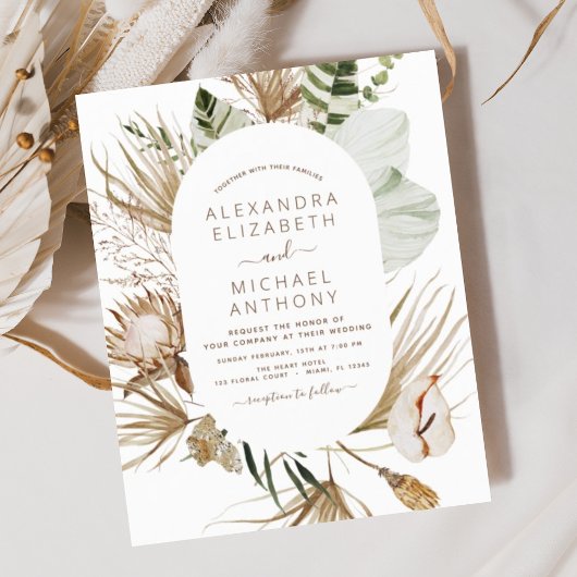 バジェットパンパスグラスボヘミアン結婚ユーカリプス