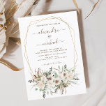 バジェットパンパスグラスボホユーカリ結婚プス<br><div class="desc">バジェットモダンシックとパンパスグラスとユーカリ金箔の幾何学的なフローラ花ボホボヘミア植物緑の水色フレームの秋、冬、春または夏の結婚式招待状 – 特別な結婚式の日のお祝いのための美しいスクリプトのタイポグラフィを含エレガントむ。</div>