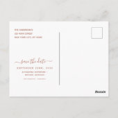 バジェットパンパスグラスボホ日付はがきを保存 ポストカード (裏面)