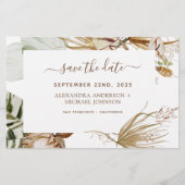 バジェットパンパスグラスボホ日付を保存 (正面)