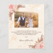 バジェットパンパスグラス写真結婚大理石感謝していのあなた (裏面)