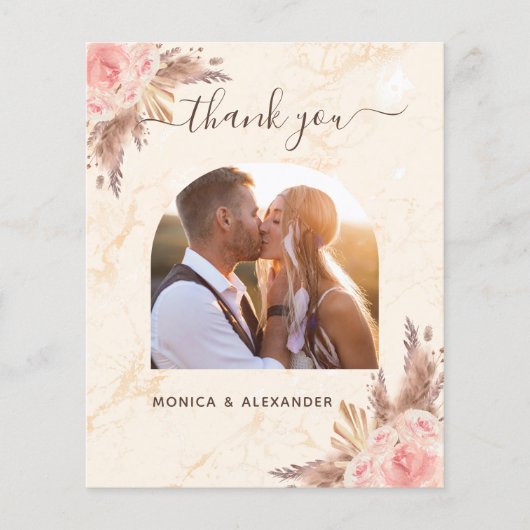 バジェットパンパスグラス写真結婚大理石感謝していのあなた (正面)