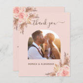 バジェットパンパスグラス写真結婚赤面の感謝していユーザ (正面/裏面)