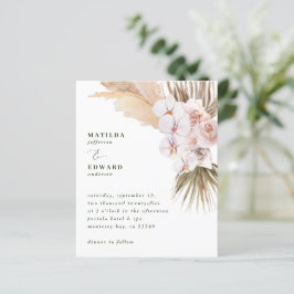 バジェットパンパスグラス素朴結婚式招待状