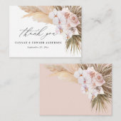 バジェットパンパスグラス結婚ボタニ感謝していーズユー ノートカード (正面/裏面)