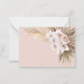 バジェットパンパスグラス結婚ボタニ感謝していーズユー ノートカード (裏面)