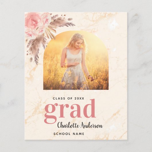 バジェットパンパスグラス赤面感謝してい卒業あなた (正面)