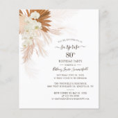 バジェットパンパスグラス80thバースデーパーティーへの招待 (正面)