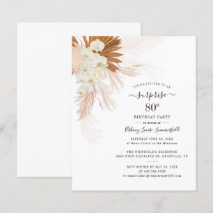 バジェットパンパスグラス80thバースデーパーティーへの招待