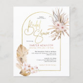 バジェットパンパスグラス&金ゴールドアーチボホブライダルシャワー (正面)