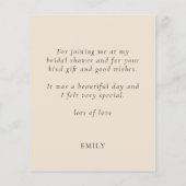 バジェットパンパスフューチャーブライダルシャワー感謝してい (裏面)