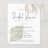 バジェットパンパスブランチバブリーブライダルシャワー招待状 (正面)