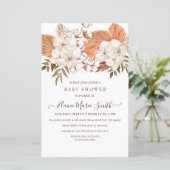 バジェットパンパスベビー男女兼用シャワー招待状 (スタンド正面)