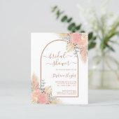 バジェットパンパスユーカリプトゥスブライダルシャワー招待 (スタンド正面)