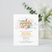 バジェットパンプキンカップルベビーシャワー招待状 (スタンド正面)