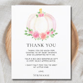 バジェットパンプキンガールズベビーシャワーサンキューカード