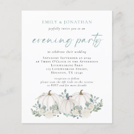 バジェットパンプキンスティール（緑がかった色）QR夕べパーティー招待状