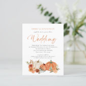 バジェットパンプキンス秋花模様QRウェディング招待状 (スタンド正面)