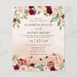 バジェットパンプキンズカントリー秋の結婚式招待状