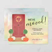バジェットパンプキンドア引っ越しました秋ムービングカード (正面/裏面)