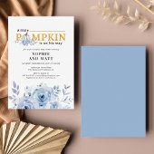 バジェットパンプキンブルー薄紫ボーイズベビーシャワー ノートカード