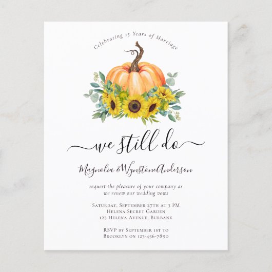 バジェットパンプキン秋ボアクリニューアル招待状 (正面)