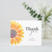 バジェットパーソナライズされたひまわりサンキューカード (スタンド正面)