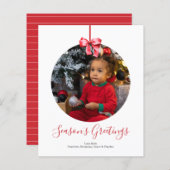 バジェットパーソナライズされたクリスマスボーブル写真フレーム (正面/裏面)