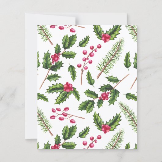 バジェットパーソナライズされたフォトクリスマスホリーリース (裏面)