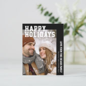 バジェットパーソナライズされた写真と文字クリスマスカード (スタンド正面)
