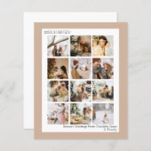 バジェットパーソナライズされた写真と文字クリスマスカード (正面/裏面)