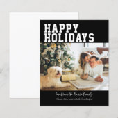 バジェットパーソナライズされた写真と文字クリスマスカード (正面/裏面)