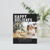 バジェットパーソナライズされた写真と文字クリスマスカード (スタンド正面)