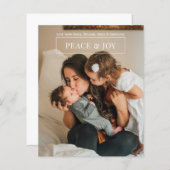 バジェットパーソナライズされた写真と文字クリスマスカード (正面/裏面)