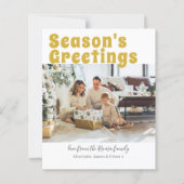 バジェットパーソナライズされた写真と文字クリスマスカード (正面)