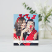 バジェットパーソナライズされた写真と文字クリスマスカード (スタンド正面)