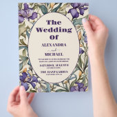 バジェットパープルアイリスアールヌーボー結婚ズ チラシ (手)