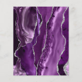 バジェットパープルアガテシルバー結婚式招待状 (裏面)