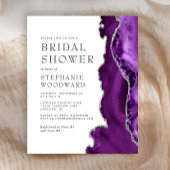 バジェットパープルアガテシルバー結婚式招待状