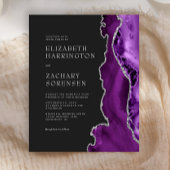 バジェットパープルアガテシルバー結婚式招待状